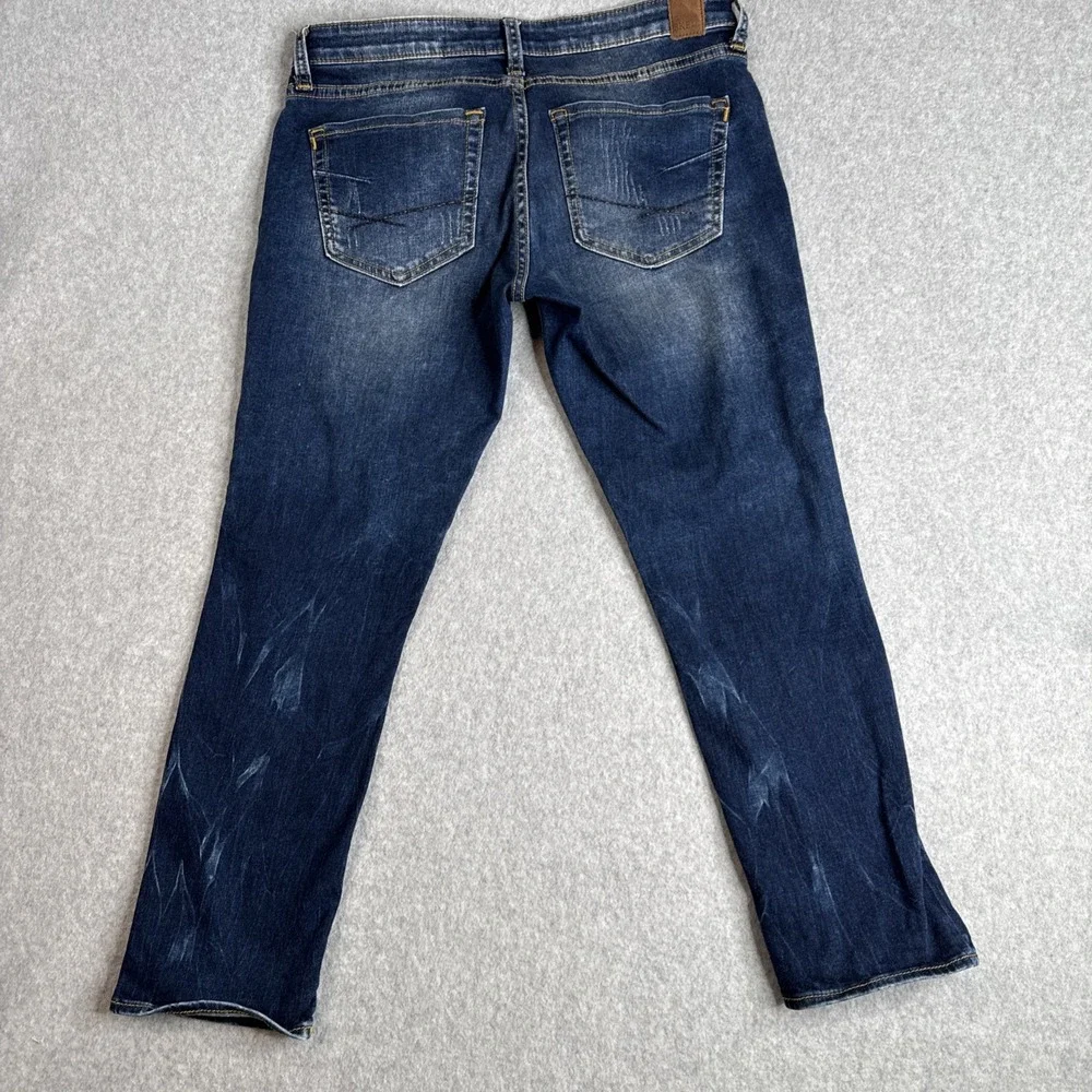 BKE Buckle Jeans Womens 29x24 (31x24) Blue Denim Crop Stella Low Rise Straight